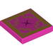 Tile 2 x 2 with Gold and Magenta Oriental Cushion Print