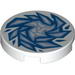 Tile Round 2 x 2 with Bottom Stud Holder with Ice Print