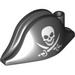 Minifig Hat, Pirate Bicorne with Skull and Crossed Cutlasses Print