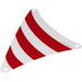 Cloth Sail Triangular 18 x 20 with Red Stripes Print