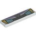 Tile 1 x 4 with Blue Headlights and Grille with Heart Print