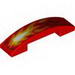Slope Curved 4 x 1 Double No Studs with Flames Print