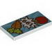 Tile 2 x 4 with Carrots, Apple and '1.99' Print