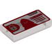 Tile 1 x 2 with Padlock, Head Mask and 'ML-FILE' Print