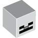 Набор LEGO Minifig Head Modified Cube with Minecraft Skeleton Face Print, Белый