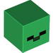 Набор LEGO Minifig Head Modified Cube with Minecraft Zombie Face Print, Зеленый