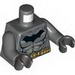 Torso Batman Logo with Muscles, Light Bluish Gray Shadow and Gold Belt Print / Dark Bluish Gray Arms / Black Hands