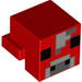 Набор LEGO Plate Special 1 x 2 with Cube with Light and Dark Bluish Gray and Black Pixelated Face Print (Minecraft Mooshroom), Красный