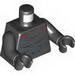 Torso Armor Silver and Red with Blue Muscles Print (Black Manta) / Black Arms / Black Hands