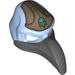 Minifig Mask Bird (Vulture) with Dark Bluish Gray Beak and Dark Tan Headpiece with Sand Green Vulture Symbol Print