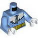 Torso Winter Jacket with Fur, Strings and Yellow Belt Print (Captain Cold) / Medium Blue Arms / White Hands