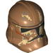 Minifig Helmet SW Clone Trooper with Tan and Dark Tan Camouflage Print