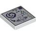 Tile 2 x 2 with Minifigure, Arrow, Ruler and Molecule (Brainstein's Classified Notes) Print