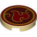 Tile Round 2 x 2 with Fire Power Icon Print