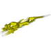 Hero Factory Weapon Accessory - Flame/Lightning Bolt with Axle Hole with Marbled Trans-Clear / Trans-Neon Green Pattern