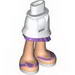 Набор LEGO Friends Hips and Asymmetrical Layered Skirt, Medium Lavender Ruffle, Light Flesh Legs and Dark Purple Sandals Print, Белый