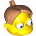Minifig Head Modified Simpsons Martin Prince with Flesh Hair Print