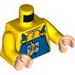 Torso Overalls Blue with Running Banana and 'Banana Co.' on Reverse Print / Yellow Arms / Light Flesh Hands