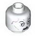 Minifig Head Alien with White Eyes and Dark Bluish Gray Lips Print (SW Asajj Ventress - 75087) [Hollow Stud]