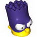 Набор LEGO Minifig Head Modified Simpsons Bart Simpson with Dark Purple Mask Print, Желтый