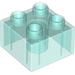 DUPLO BRICK 2X2, TRANSPARENT
