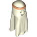 Minifig Head Cover, Ghost Shroud with Smile and Headband Medium Dark Flesh Print