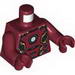 Torso Armor with White Circle and Gold and Silver Plates Print / Dark Red Arms / Dark Red Hands