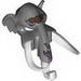 Minifig Mask Mammoth with White Tusks, Copper Pendants and Purple Sinew Patches on Proboscis Print