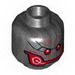 Minifig Head Alien with Red Eyes and Mouth Print [Hollow Stud]