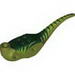 Dino Body Raptor with Dark Green Top with Lime Stripes on Sides Print