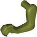 Dino Leg Small (Front) Raptor Left with Black Claws Print [Olive Green]