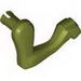 Dino Leg Small (Front) Raptor Right with Black Claws Print [Olive Green]