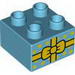 Набор LEGO DUPLO BRICK 2X2 NO 44, Medium Azure
