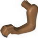 Dino Leg Small (Front) Raptor Left with Black Claws Print [Medium Dark Flesh]