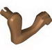 Dino Leg Small (Front) Raptor Right with Black Claws Print [Medium Dark Flesh]