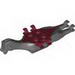 Dino Body Pteranodon, 4 Studs, 6 Clips with Dark Red Top