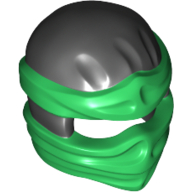 Minifig Ninjago Wrap Type 2 with Green Wraps and Knot Pattern