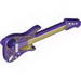 Minifig Guitar Electric with White Strings and Star and Gold Geometric Print