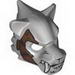 Minifig Mask Tiger with White Fang, Copper Fang and Copper Armor with Rivets Print