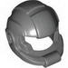 Minifig Helmet Space with Open Visor Large and Silver Stripe Print