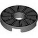 Tile 2 x 2 Round with Hole w Turbine print