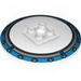 Dish 6 x 6 Inverted (Radar) - Solid Studs with Medium Azure Border Print