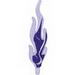 Wave Rounded Large (Flame) with Marbled Dark Purple Pattern