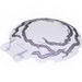 Dish 6 x 6 Inverted - No Studs with Handle with Silver and White Electricity Print