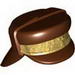 Набор LEGO Minifig Hat with Neck Protector, Gold Stripe Print (SW Naboo Security Officer), Красно-коричневый