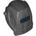 Набор LEGO Minifig Helmet Welding with Dark Blue Stripes on Black Visor Print, Pearl Dark Gray