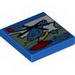 Tile 2 x 2 with City Helicopter Print