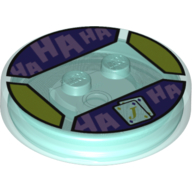 Набор LEGO Dimensions Toy Tag 4 x 4 x 2/3 with 2 Studs with The Joker Print, Trans-Light Blue