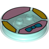 Dimensions Toy Tag 4 x 4 x 2/3 with 2 Studs for Krusty #26 with Bow Tie Print