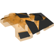 Wedge 4 x 4 Fractured Polygon Top with Black Facets Print